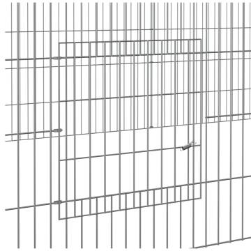 Durable 4-Panel Rabbit Cage - 433x109 cm Galvanised Iron