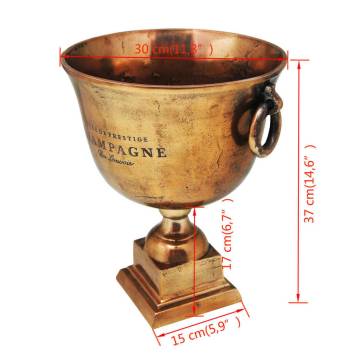 Trophy Cup Champagne Cooler - Stylish Copper Brown Cooler