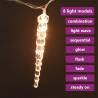 Christmas Icicle Lights - 40pcs Warm White with Remote Control