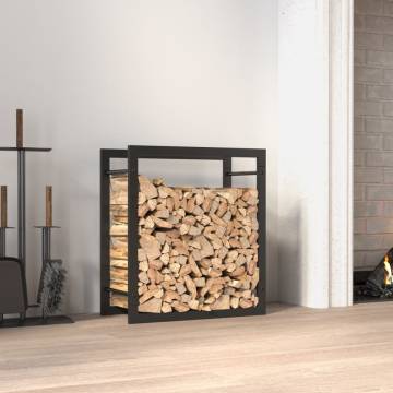 Matt Black Firewood Rack - Durable Steel Storage Solution