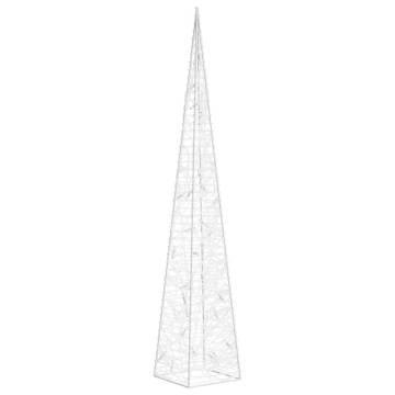 Acrylic Decorative LED Light Cone - Cold White 60 cm