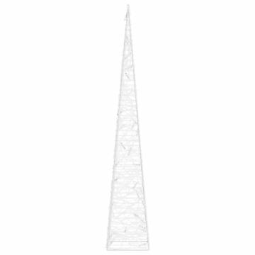 Acrylic Decorative LED Light Cone - Cold White 60 cm