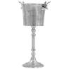 Stylish Silver Champagne Cooler - Solid Aluminium 39x29x71cm