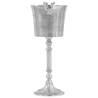 Stylish Silver Champagne Cooler - Solid Aluminium 39x29x71cm