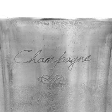 Stylish Silver Champagne Cooler - Solid Aluminium 39x29x71cm