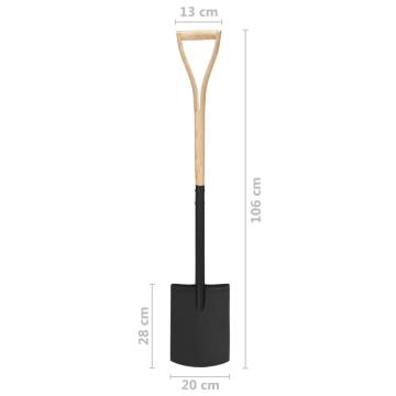 Garden Digging Spade - YD Grip Steel & Ashwood | HipoMarket