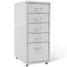 File Cabinet with 5 Drawers Grey 68.5 cm Steel Colour grey Quantity in Package 1 Model 5 drawers 