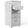 File Cabinet with 5 Drawers - Grey Steel 68.5 cm | HipoMarket