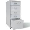 File Cabinet with 5 Drawers - Grey Steel 68.5 cm | HipoMarket