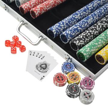 Poker Set with 1000 Laser Chips in Aluminium Case