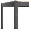 5-Layer Work Table with Shelves - Anthracite Steel & Wood