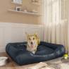 Dog Bed Dark Blue 80x68x23 cm Faux Leather Colour dark blue Size 80 x 68 x 23 cm 