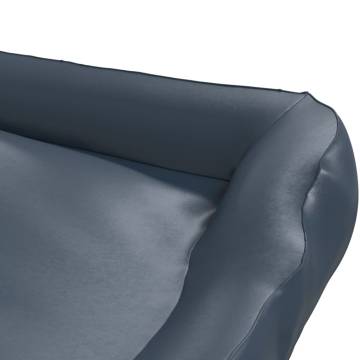 Luxurious Dark Blue Dog Bed - Faux Leather 80x68x23 cm