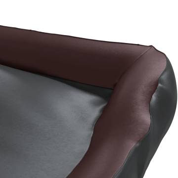 Dog Bed Black & Brown 105x80 cm Faux Leather - Stylish & Comfy