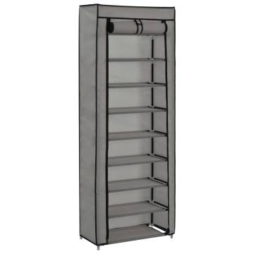 Shoe Cabinet with Cover Grey 57x29x162 cm - Hipomarket