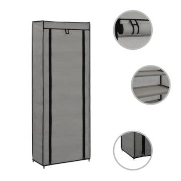 Shoe Cabinet with Cover Grey 57x29x162 cm - Hipomarket