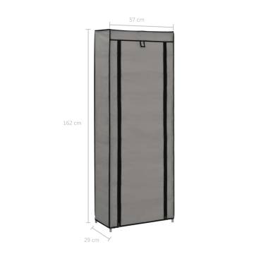 Shoe Cabinet with Cover Grey 57x29x162 cm - Hipomarket