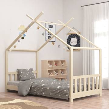 Kids Bed Frame - Solid Pine Wood 70x140 cm | Hipomarket