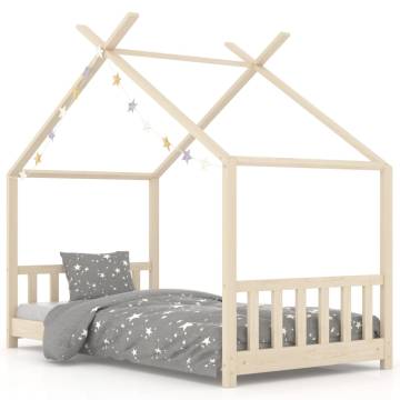 Kids Bed Frame - Solid Pine Wood 70x140 cm | Hipomarket