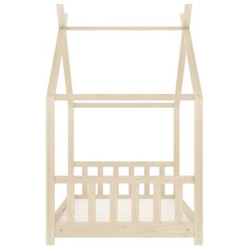 Kids Bed Frame - Solid Pine Wood 70x140 cm | Hipomarket