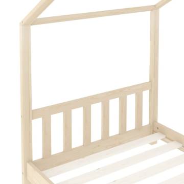 Kids Bed Frame - Solid Pine Wood 70x140 cm | Hipomarket