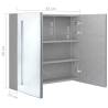 LED Bathroom Mirror Cabinet - Concrete Grey | 62x14x60 cm