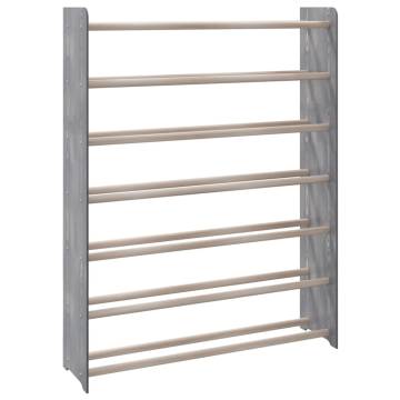 Shoe Rack Grey 90x24x117 cm - Stylish & Sturdy Storage