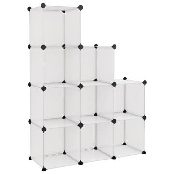 9-Cube Transparent PP Storage Cube Organiser | HipoMarket UK