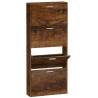 Shoe Cabinet Smoked Oak - Modern Storage Solution | HipoMarket