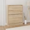 Shoe Cabinet Oak 59x17x81 cm Engineered Wood Colour oak Quantity in Package 1 Height 81 cm Number of 