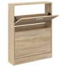 Shoe Cabinet Oak 59x17x81 cm | Stylish Engineered Wood Storage