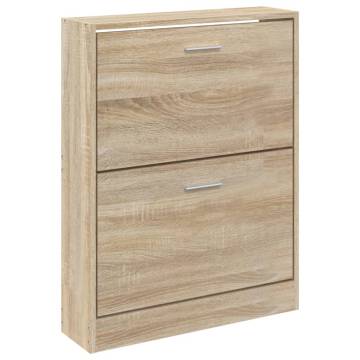 Shoe Cabinet Oak 59x17x81 cm | Stylish Engineered Wood Storage