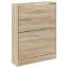 Shoe Cabinet Oak 59x17x81 cm | Stylish Engineered Wood Storage