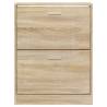 Shoe Cabinet Oak 59x17x81 cm | Stylish Engineered Wood Storage