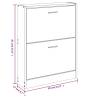 Shoe Cabinet Oak 59x17x81 cm | Stylish Engineered Wood Storage