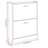 Shoe Cabinet Grey Sonoma 59x17x81 cm | Organised Storage