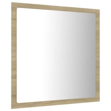 LED Bathroom Mirror Sonoma Oak - 40x8.5x37 cm | HipoMarket