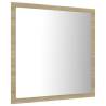 LED Bathroom Mirror Sonoma Oak - 40x8.5x37 cm | HipoMarket