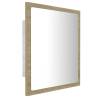 LED Bathroom Mirror Sonoma Oak - 40x8.5x37 cm | HipoMarket