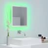 LED Bathroom Mirror High Gloss White - Contemporary Style