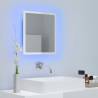 LED Bathroom Mirror High Gloss White - Contemporary Style