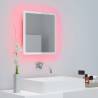 LED Bathroom Mirror High Gloss White - Contemporary Style