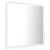 LED Bathroom Mirror High Gloss White - Contemporary Style