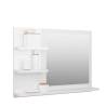 High Gloss White Bathroom Mirror - 60x10.5x45 cm