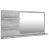 Concrete Grey Bathroom Mirror with 3 Shelves - Hipomarket