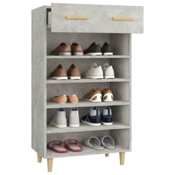 Shoe Cabinet Concrete Grey | Scandinavian Style – Hipomarket