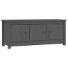 Shoe Cabinet Grey 110x38x45.5 cm - Solid Pine Wood Storage