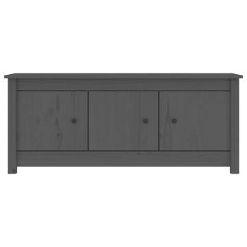 Shoe Cabinet Grey 110x38x45.5 cm - Solid Pine Wood Storage