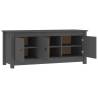 Shoe Cabinet Grey 110x38x45.5 cm - Solid Pine Wood Storage