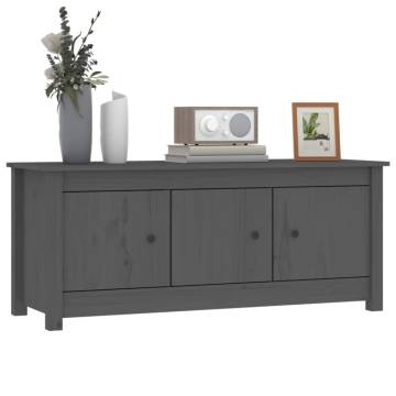 Shoe Cabinet Grey 110x38x45.5 cm - Solid Pine Wood Storage